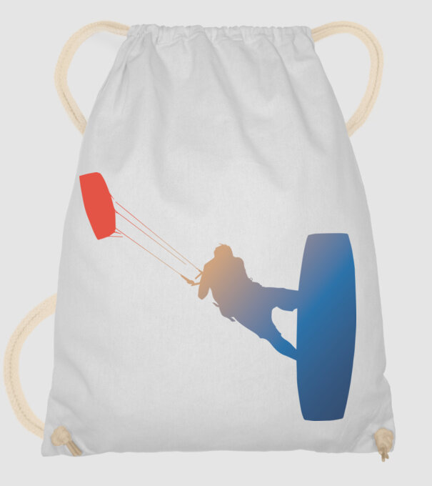 Kite Surfer model alb pe tricou