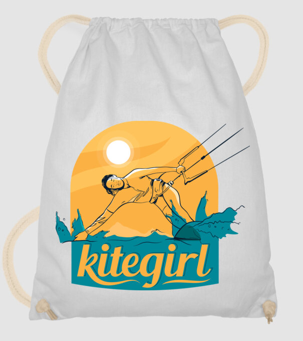 Tricou Kitegirl Kitesurf model alb pe tricou