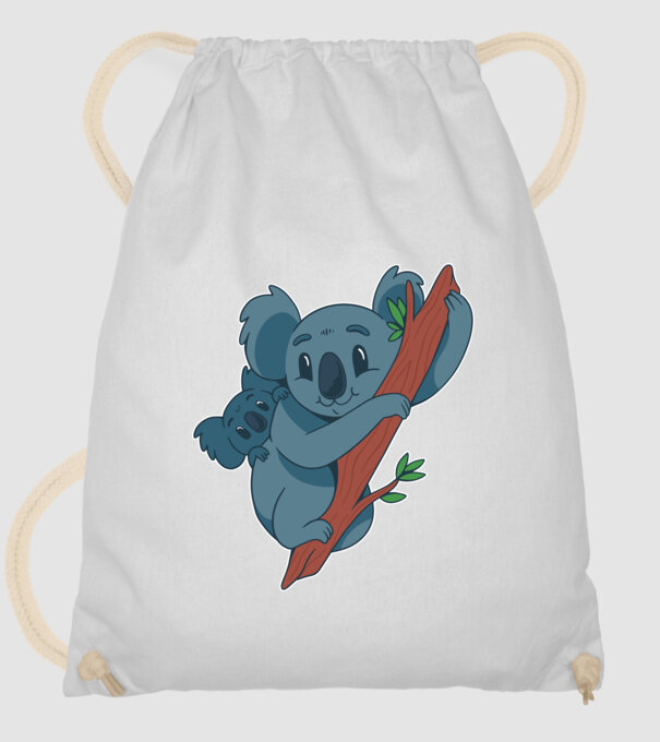 Coala model alb pe tricou