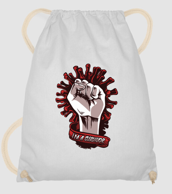 Supraviețuitor Coronavirus model alb pe tricou