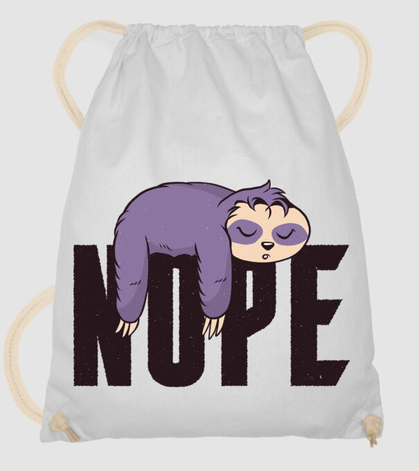 Leneș Nope model alb pe tricou