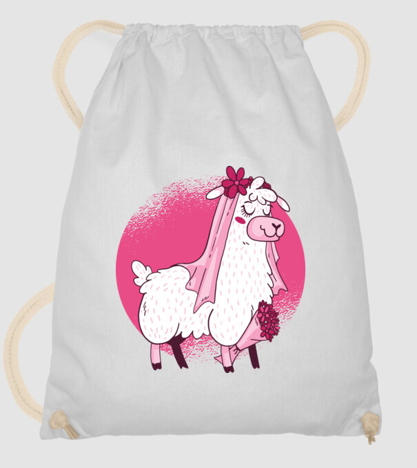 Mireasa Llama pentru petrecerea burlăcițelor model alb pe tricou