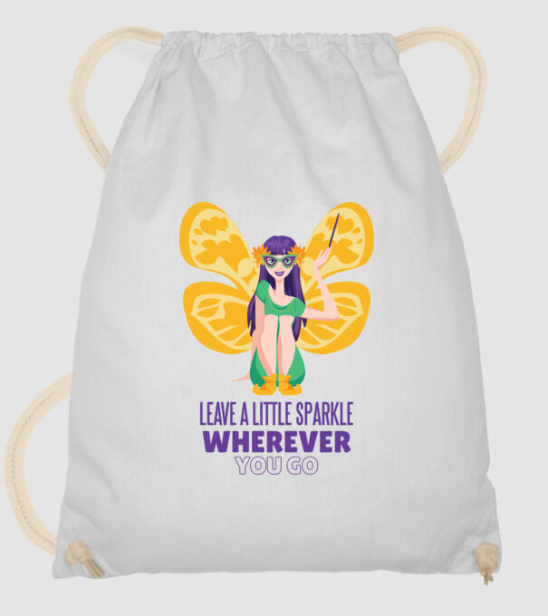 Leave a little sparkle wherever you go model alb pe tricou