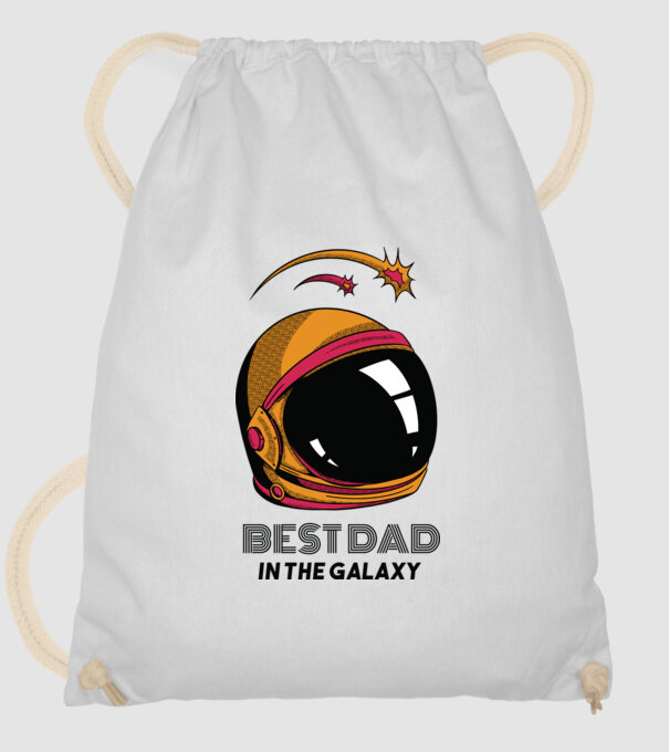 Cel mai bun tată din Galaxie model alb pe tricou