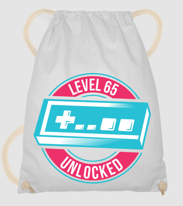 Level 65 Unlocked 65th Birthday model alb pe tricou
