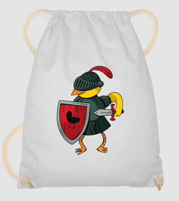Cavaler Pasăre model alb pe tricou