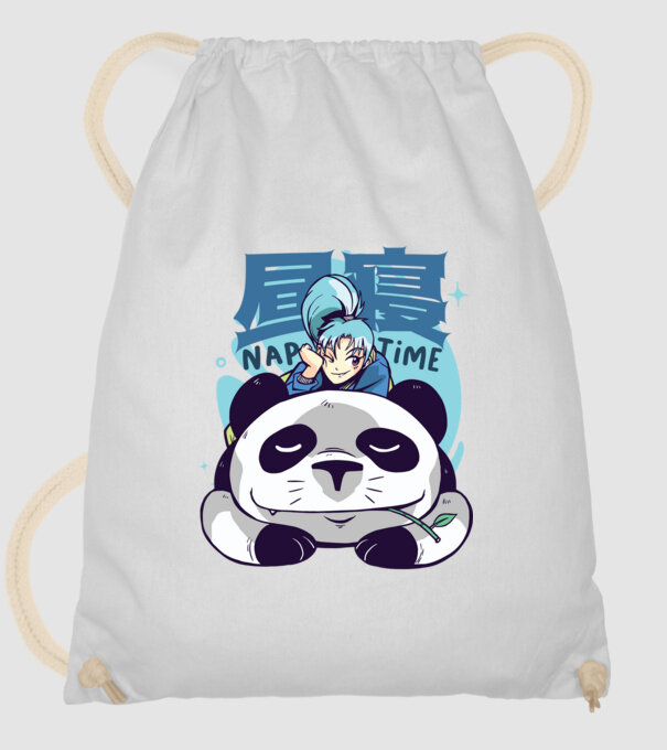 Anime Panda relaxare model alb pe tricou