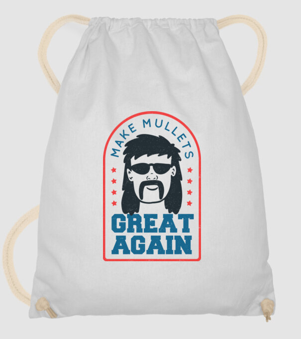 Make Mullets Great Again model alb pe tricou