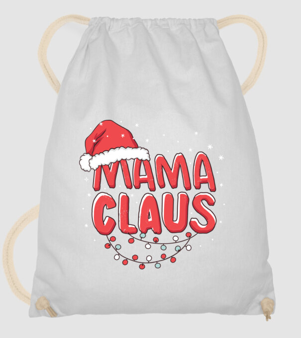 Mama Claus model alb pe tricou