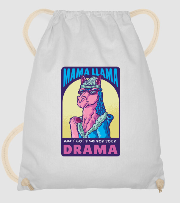 Mama Lama model alb pe tricou
