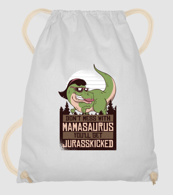 Mamasaurus tricou cu dinozaur model alb pe tricou