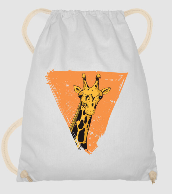 Girafă cool model alb pe tricou