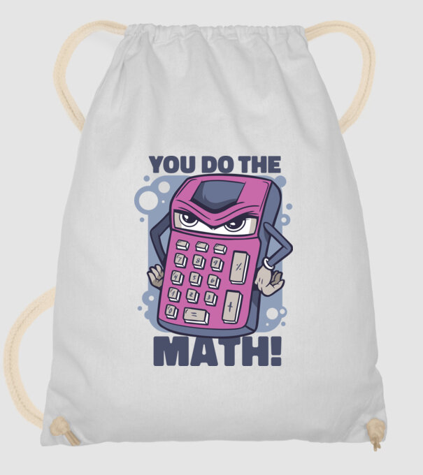 Calculator Furios model alb pe tricou