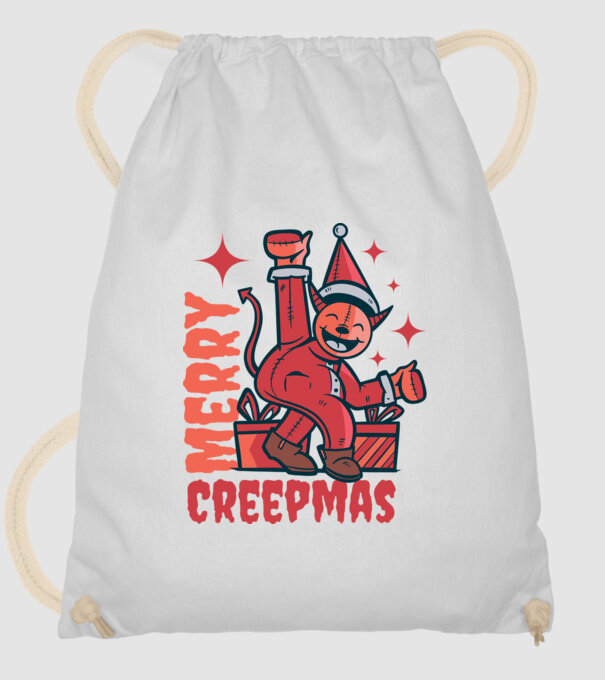 Merry Creepmas model alb pe tricou