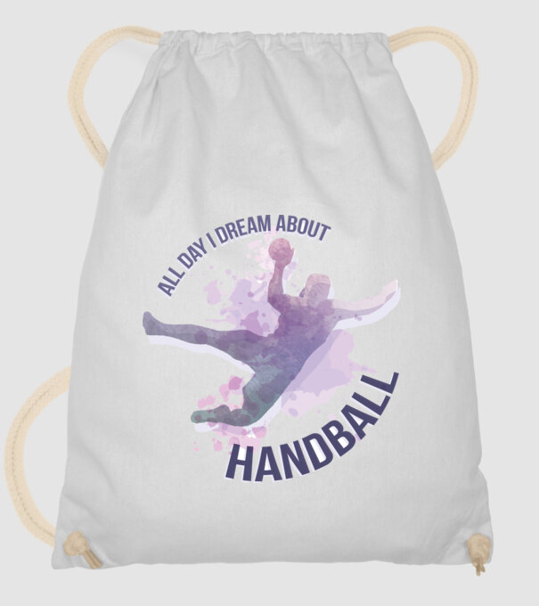Visez la handbal în fiecare zi model alb pe tricou