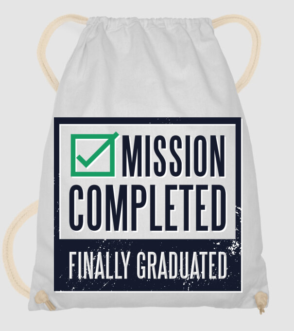 Mission completed Graduation pentru Absolvire model alb pe tricou