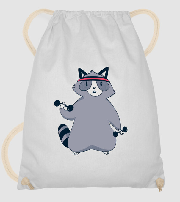 Raton antrenament model alb pe tricou