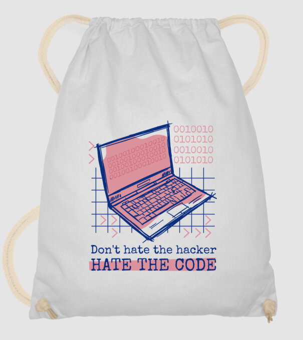 Nu urî hackerul, urăște codul model alb pe tricou