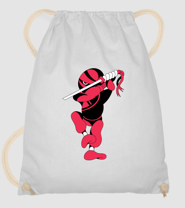 Ninja model alb pe tricou