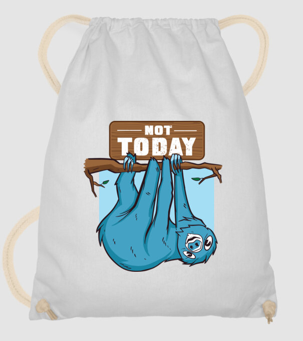 Not today Leneș model alb pe tricou