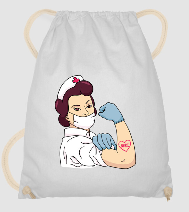 Soră Asistentă model alb pe tricou