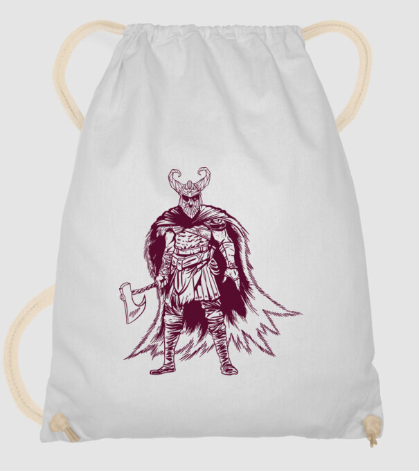 Războinic Odin Viking model alb pe tricou