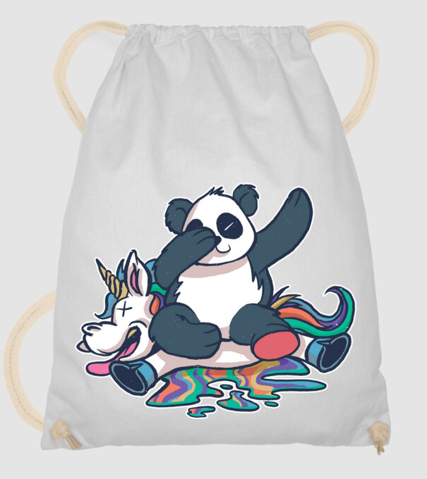 Panda DAB Unicorn model alb pe tricou