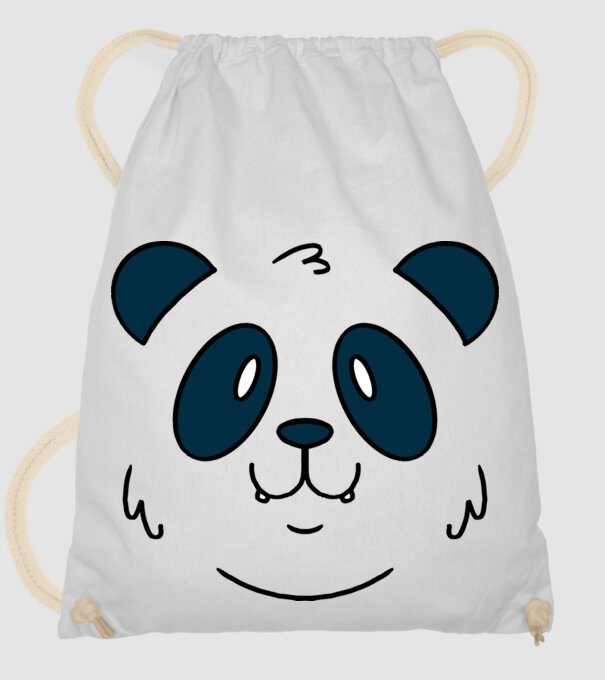 Cap de panda model alb pe tricou