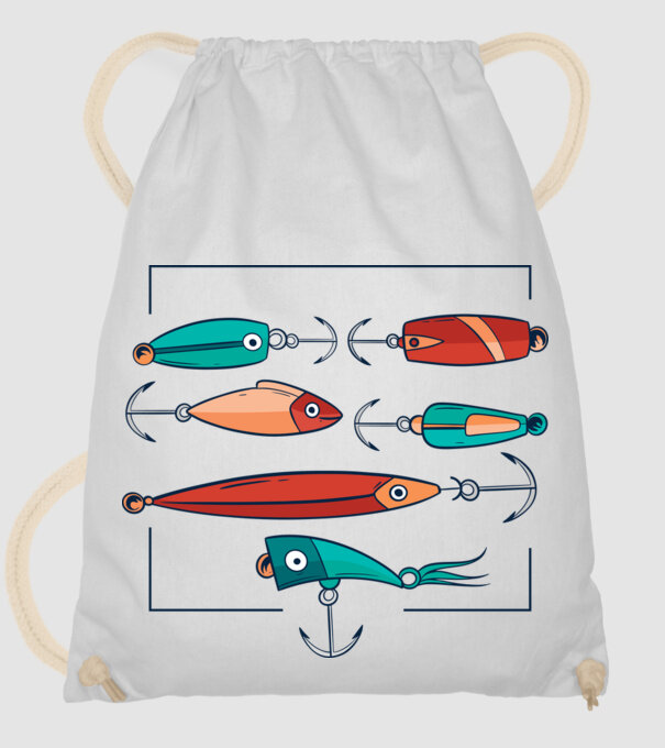 Pescuit la trena Momeli model alb pe tricou