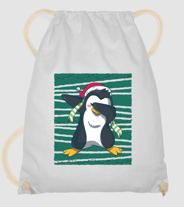 Pinguin DAB Crăciun model alb pe tricou