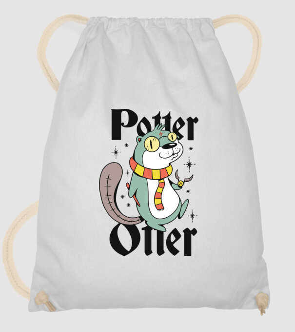 Potter Otter Vidra model alb pe tricou