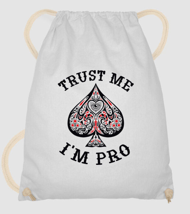 Jucător profesionist de poker model alb pe tricou