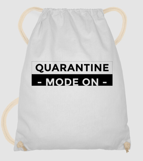 Quarantine mode on model alb pe tricou