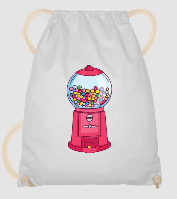 Automat Gumă de mestecat model alb pe tricou
