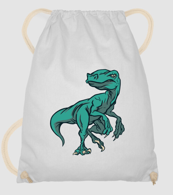 Dinozaur Raptor model alb pe tricou