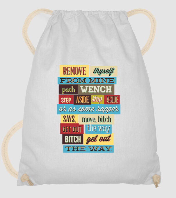 Remove thyself from mine path wench model alb pe tricou