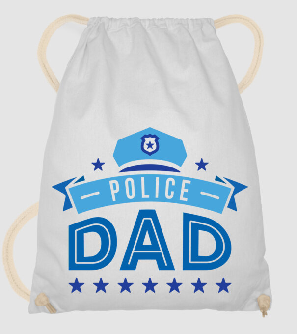 Tată Polițist model alb pe tricou
