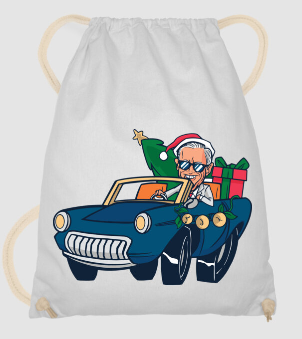 Ridin with Biden Crăciun model alb pe tricou