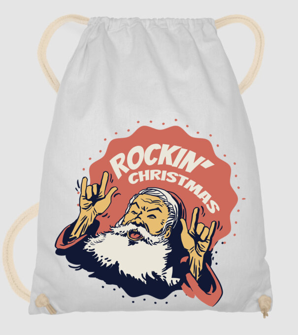 'Rockin'' Christmas Crăciun' model alb pe tricou