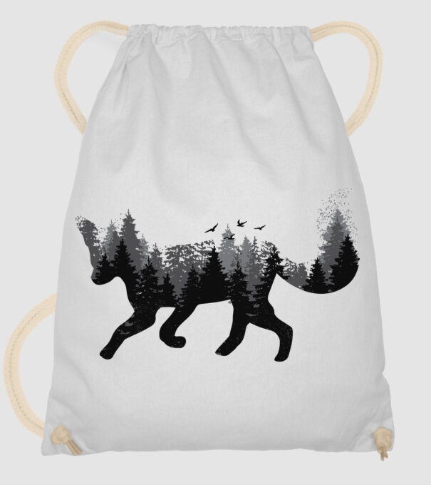Vulpe pădure Natură model alb pe tricou
