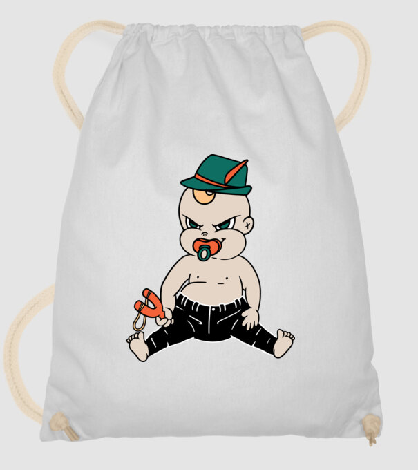 Bebe neastâmpărat model alb pe tricou