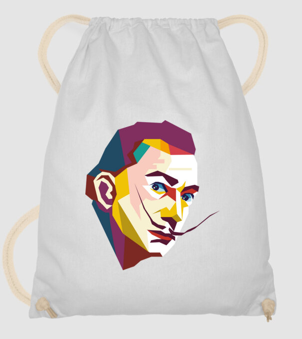 Salvador Dali abstract model alb pe tricou