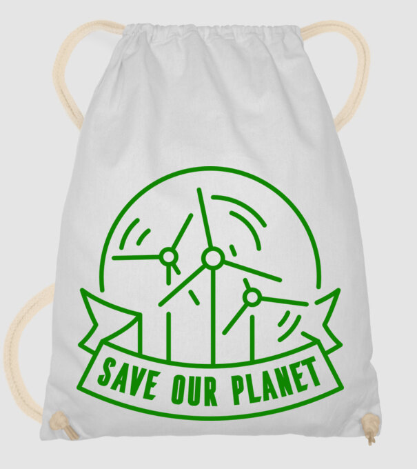 Save Our Planet - Ziua Pământului model alb pe tricou