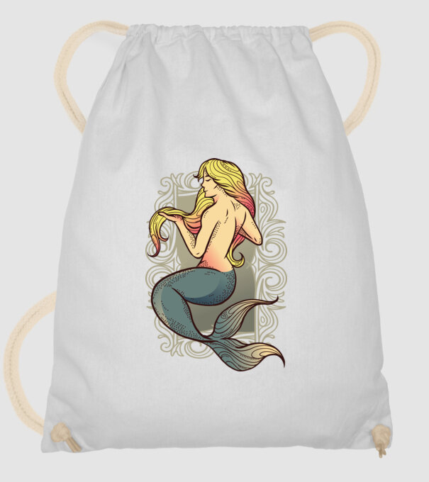 Sirenă model alb pe tricou
