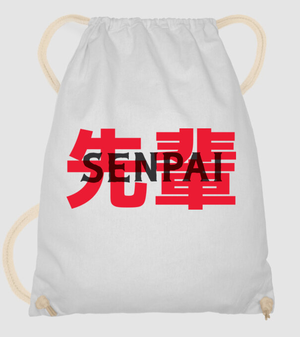 Senpai model alb pe tricou
