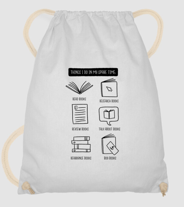 Program de timp liber - Citit model alb pe tricou