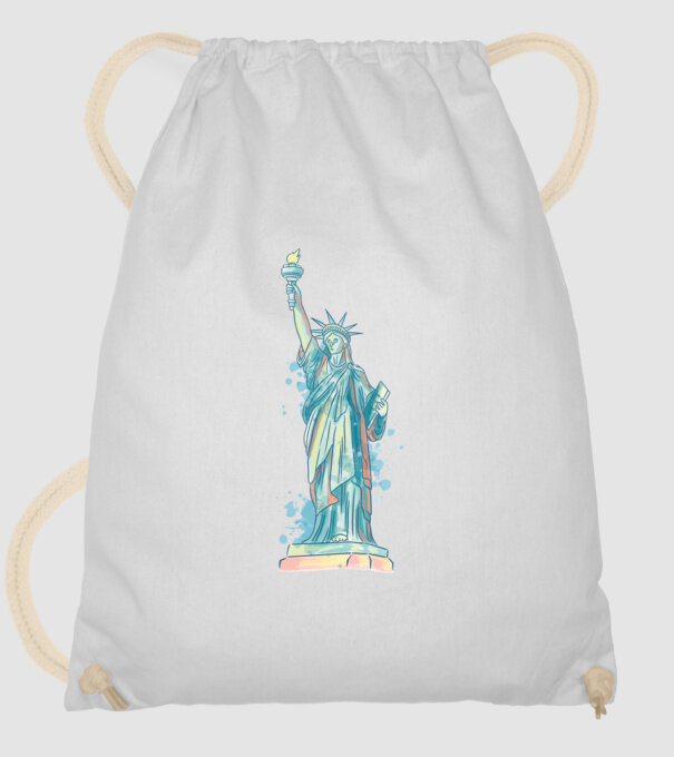 Statuia Libertății model alb pe tricou