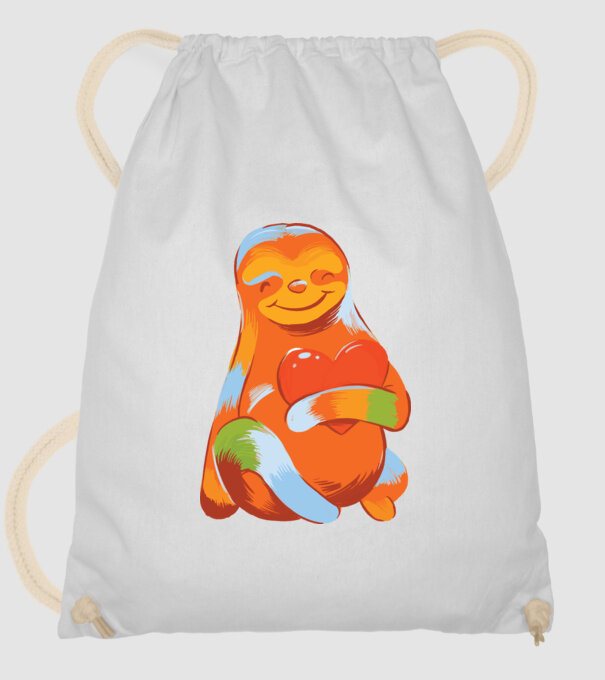 Leneș colorat model alb pe tricou
