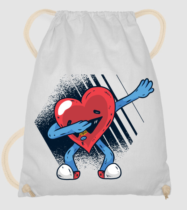 'Inimă DAB Floss Heart tricou amuzant pentru Valentine''s Day' model alb pe tricou