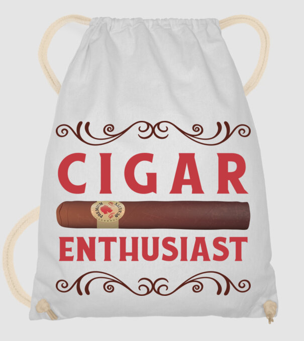 Pasionat de trabucuri model alb pe tricou